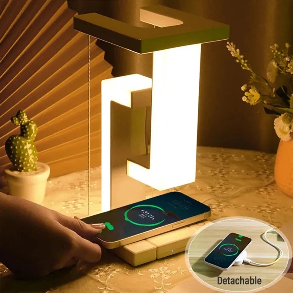 Creative Smartphone Wireless Charging Suspension Table Lamp Balance Lamp Floating For Home Bedroom - Bellarte Enchanté Creative Smartphone Wireless Charging Suspension Table Lamp Balance Lamp Floating For Home Bedroom